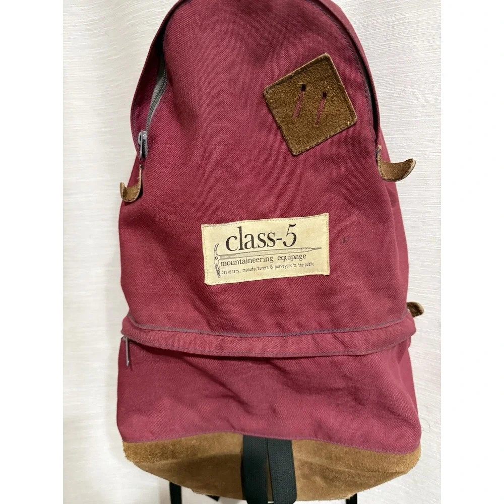 Vintage Class-5 Mountaineering Teardrop Canvas Camp Hike Trail Backpack Rucksack